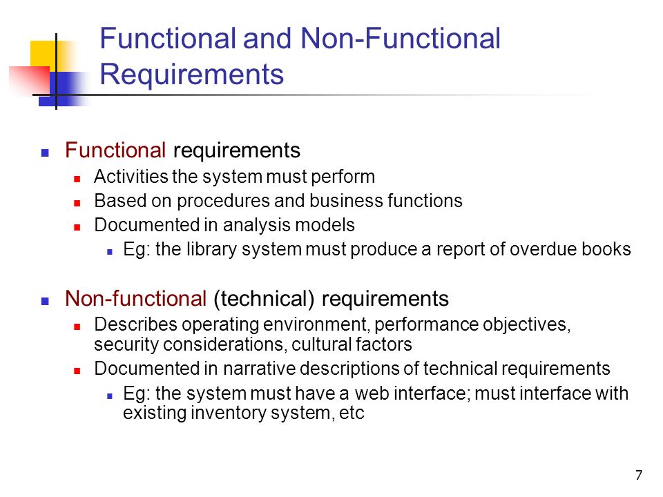 Non functional and functional requirements library management